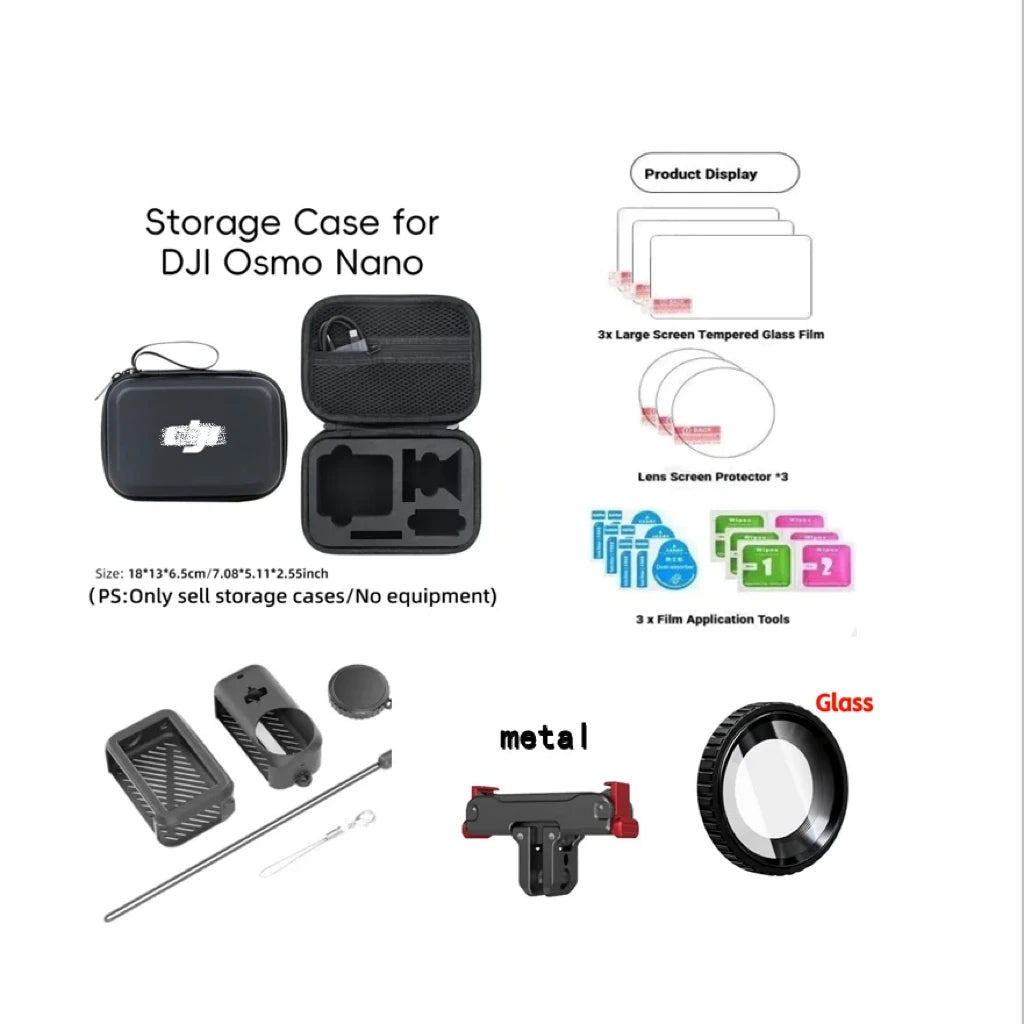 DJI Osmo Nano Accessories Kit – Cage, Case, Dive Adapter & Film