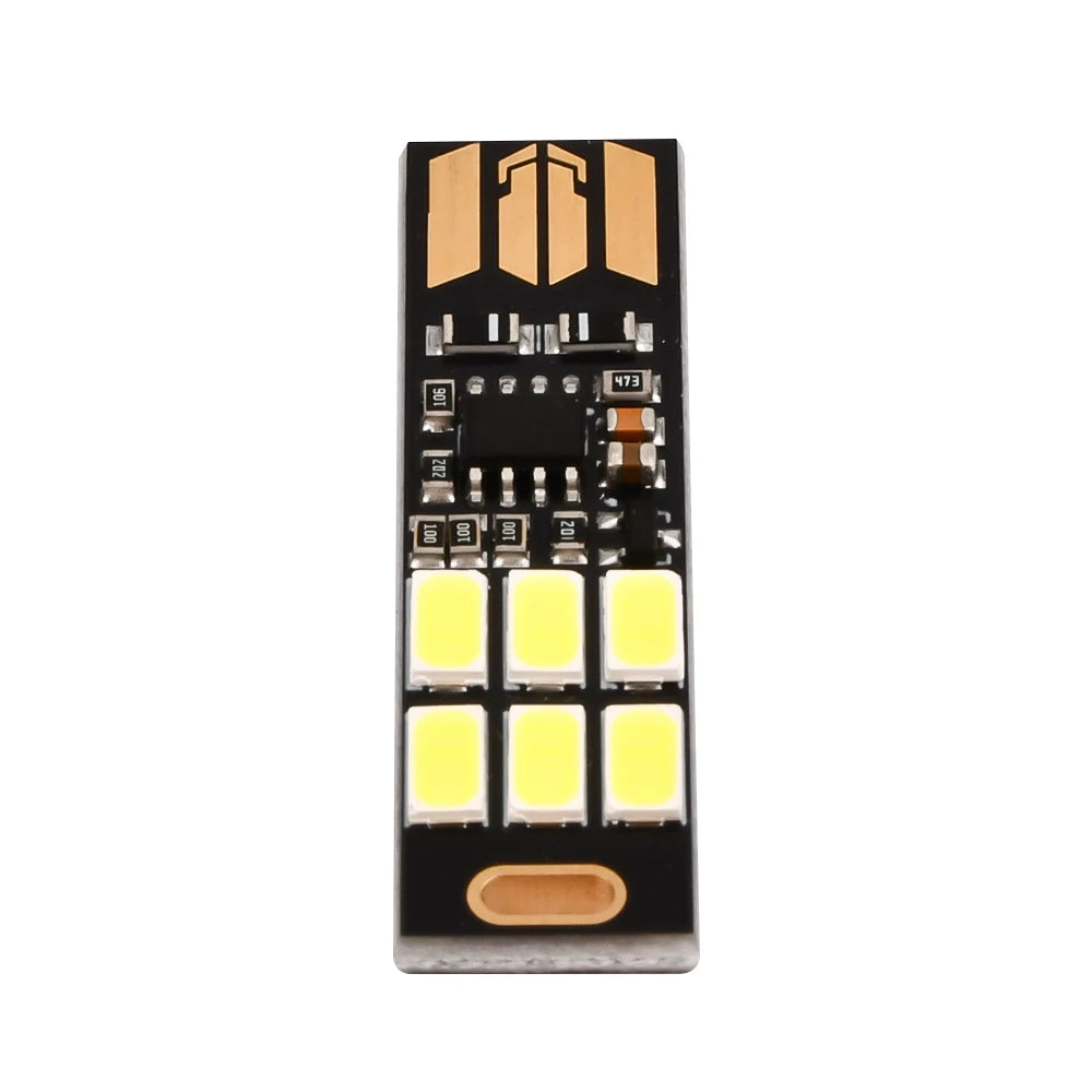 1/5/10Pcs Portable Mini 5730 USB 6LED SMD Light 5V Touch Sensor Adjustable Dimming Night Light Warm/White Light Optional Oasis Select