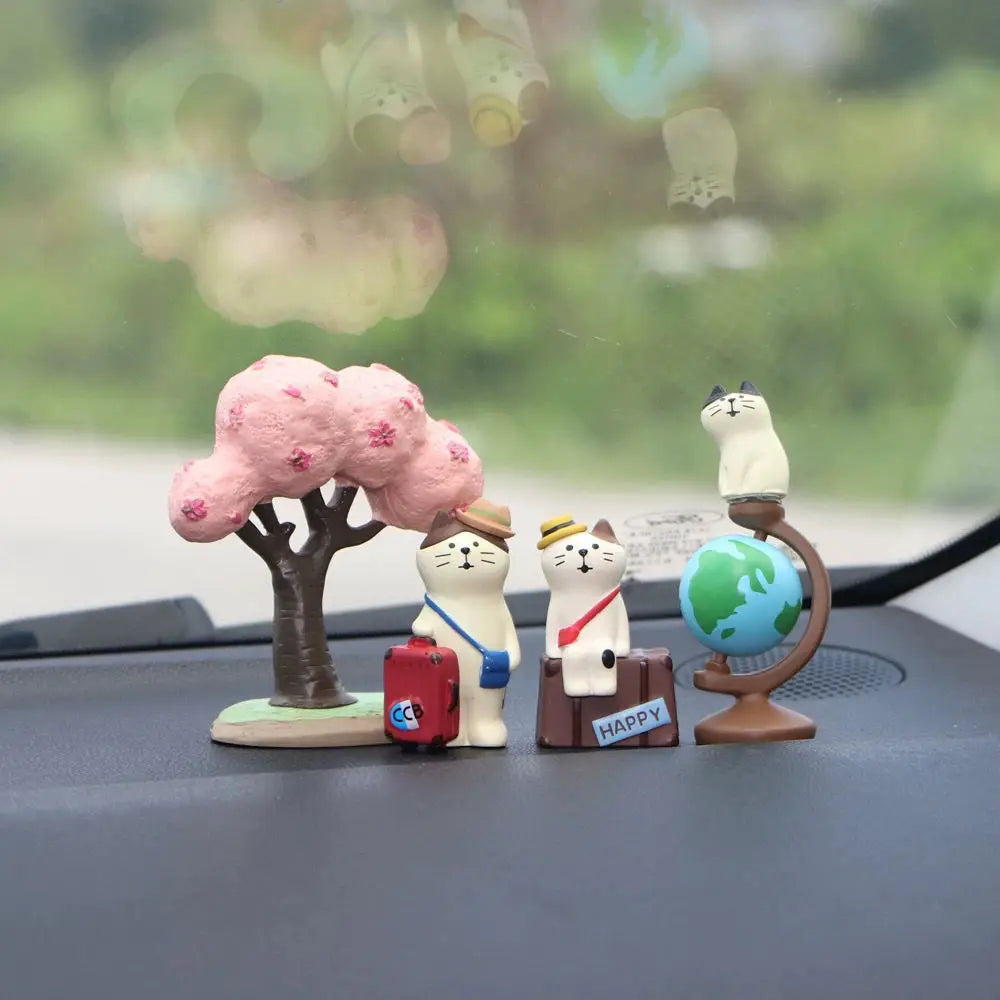 A Travel-loving Cat Desktop Globe A Small Office Decoration A Birthday Stress-relieving Gift Oasis Select Four 3.6cmX3cmX8.3cm