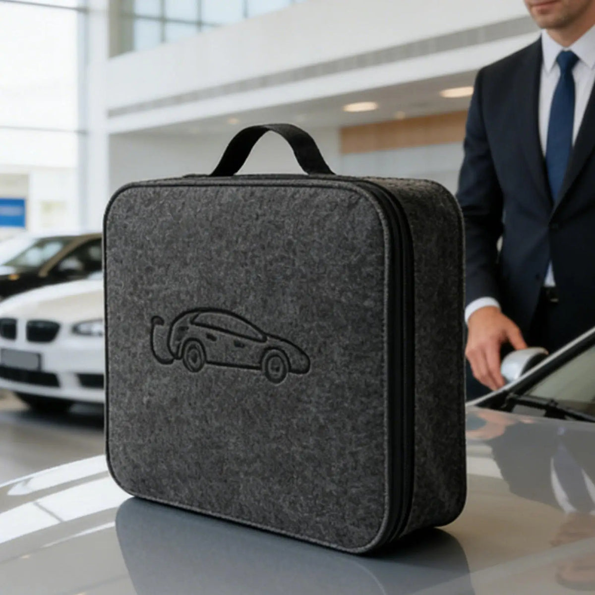 EV Charger Storage Bag Weatherproof Felt Vehicle Charging Cord Pouch EV Charger Cable Storage Bag Charging cable storage bag Oasis Select