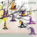32 sets of Halloween witch hat outfits - Classic paper decorations, perfect for classrooms and celebrations Oasis Select 32pcs 32pcs