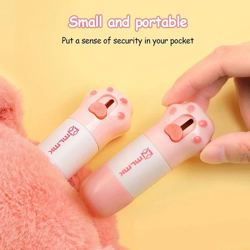 Cat Paw Thermal Paper Correction Fluid with Knife Parcel Box Opener Home Anti Peep Identity Information Privacy Protector Eraser Oasis Select
