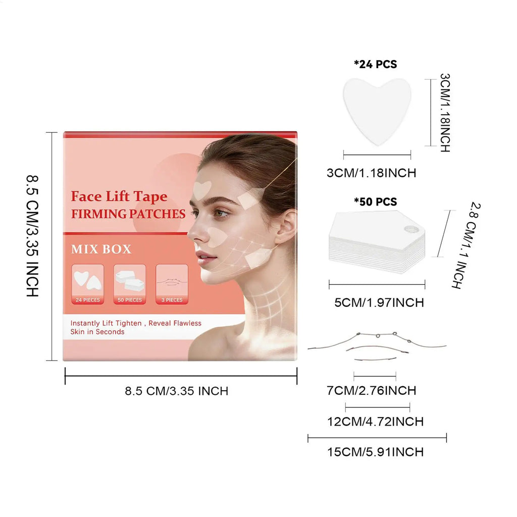 V Lift Face Sticker Invisible Makeup Adhesive Lift Face Tape Slim Patch Facial Line Wrinkle Sagging Skin Fast Pull Chin Tape Oasis Select