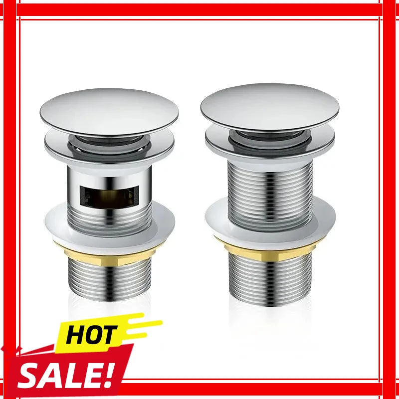 Washbasin Copper Spring Launching Device Bathroom Sink Basin Pressing Mushroom Head Dewatering Device Table Basin Drainage Acces Oasis Select