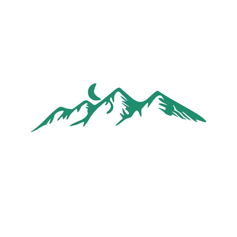 Mountain Moon Outdoor Personalized Car Rear View Mirror Makeup Mirror Decorative Stickers Helmet Mug Laptop Cell Phone Cute Mini Oasis Select Green