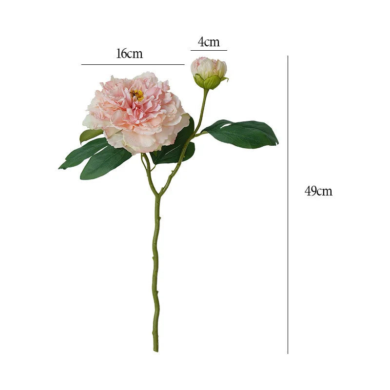 Peony Simulation Flowers, Home And Living Room Artificial Flower Decorations, Dining Table Dried Flower Bouquet Decoration Oasis Select