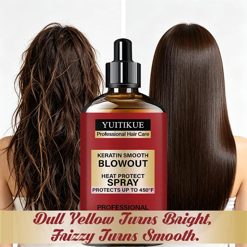Keratin Heat Protect Spray 450°F – Frizz Control & Detangling