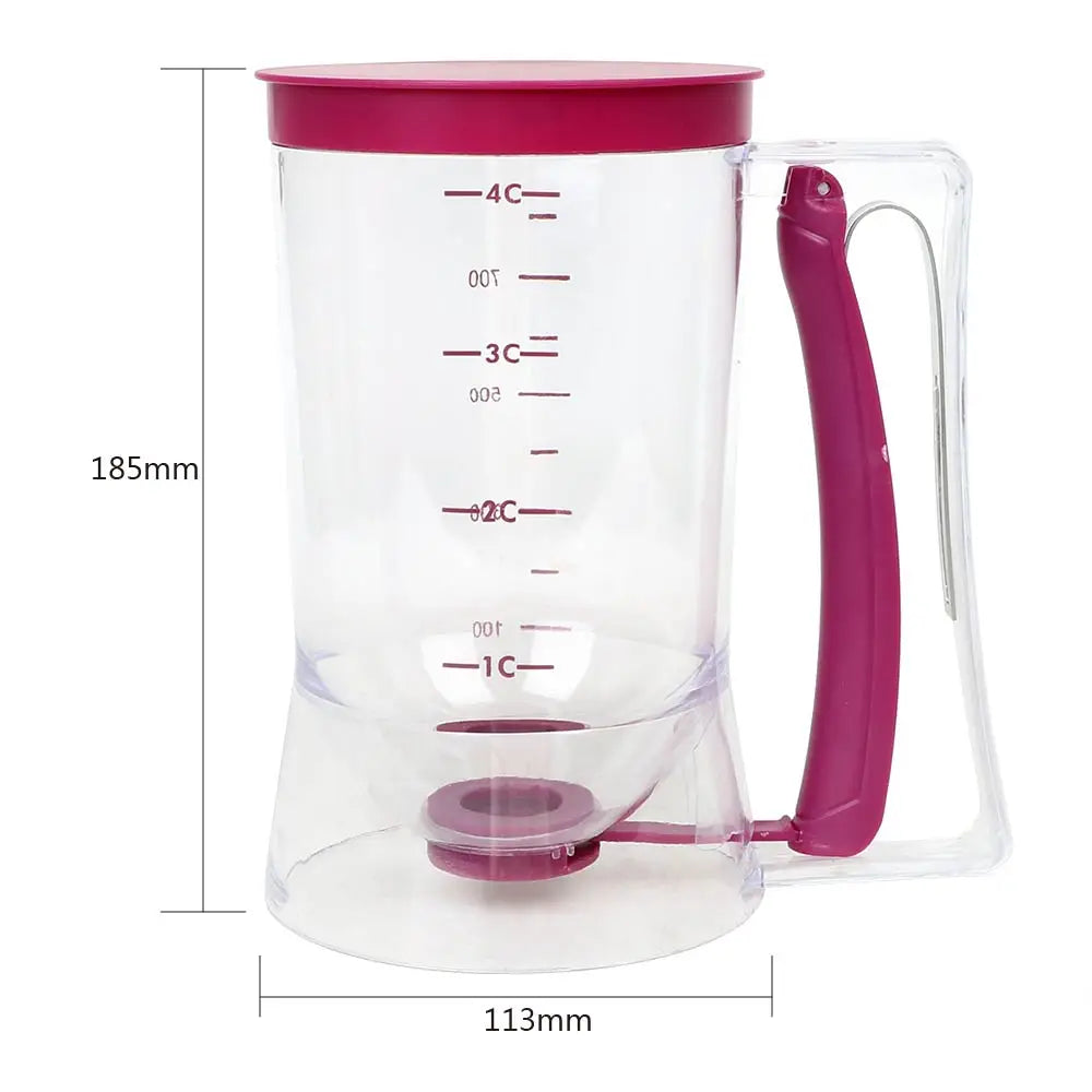900ml Batter Flour Paste Dispenser For Cupcake Cookie Cake Muffins Measuring Cup Cream Speratator Pancake Batter Dispensers Oasis Select
