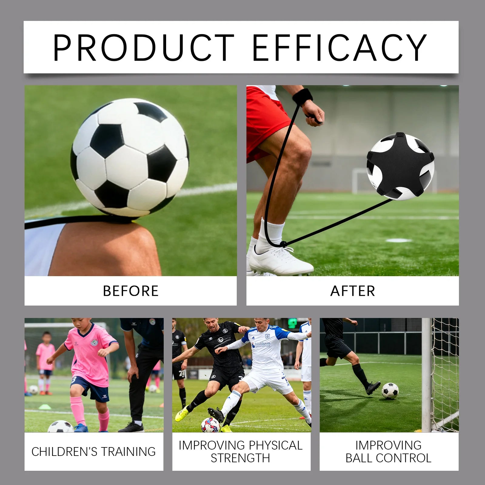 Football Trainer Adjustable Wristband Solo Practice Ball Control Fits Size 3 4 5 Footballs For Kids Adults Soccer Training Oasis Select