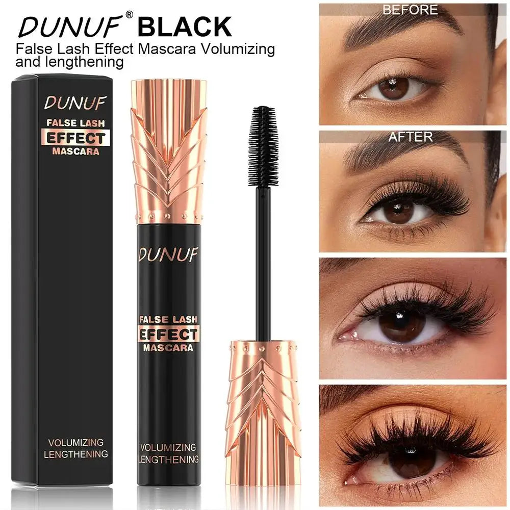 DUNUF Black Waterproof Mascara – Volumizing & Lengthening 24H