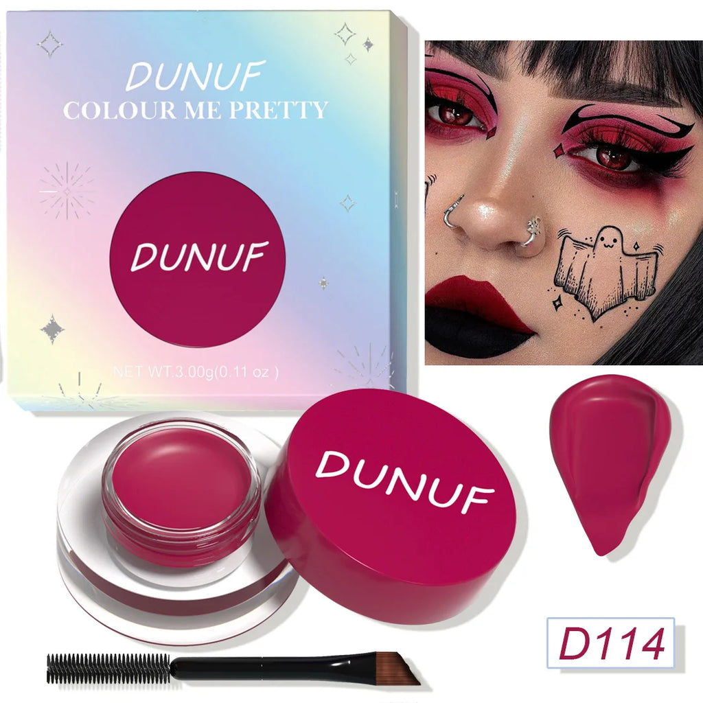 DUNUF Cream Eyeshadow & Eyeliner Gel – 12 Matte Shades