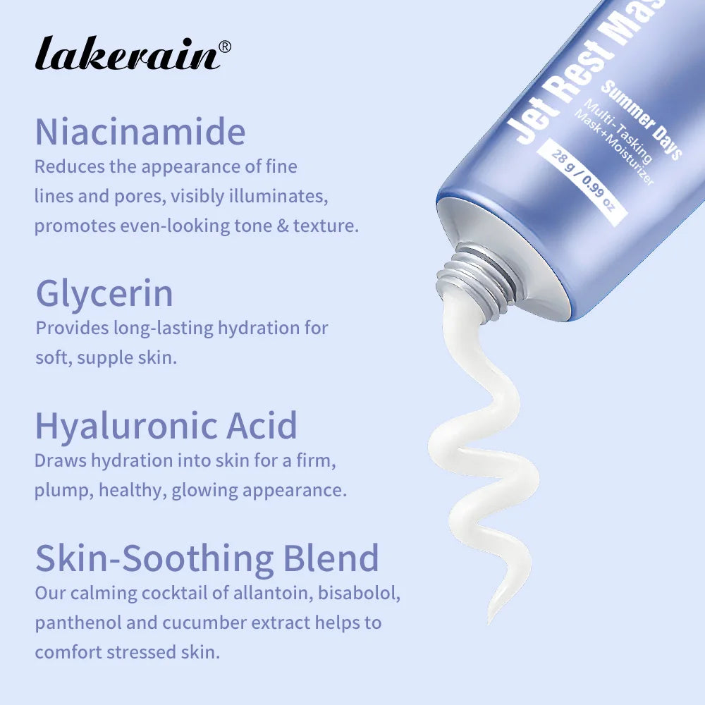 Multi Effect Facial Mask & Moisturizing Cream Hyaluronic Acid Deep Hydration Soothing Repairing Skin Even Skin Tone Moisturizer Oasis Select