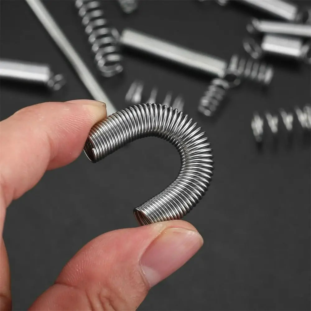 200PCS Mixed Size Compression Spring Kit Stainless Steel Boxed Extension and Compression Springs Kit DIY Accessories Silver Oasis Select