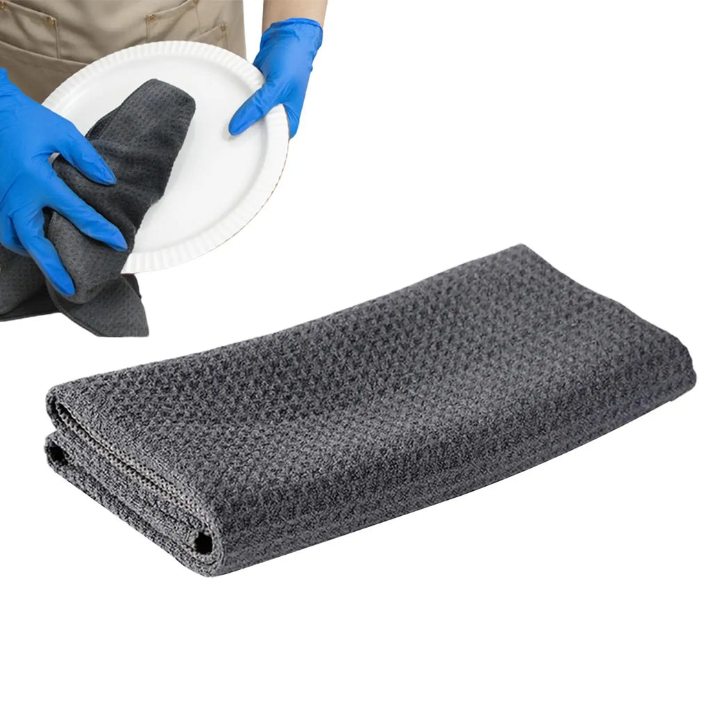 Washable Towel Absorbent Waffle Weave Kitchen Towels Lint-Free & Quick-Dry Cleaning Cloth For Dishes Floor Car Mirror Furniture Oasis Select