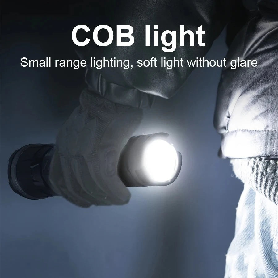 850000000LM High Power LED Flashlight Rechargeable Lamp Tactical Torch Red Blue Warning Light Outdoor Camping Hunting Lantern Oasis Select