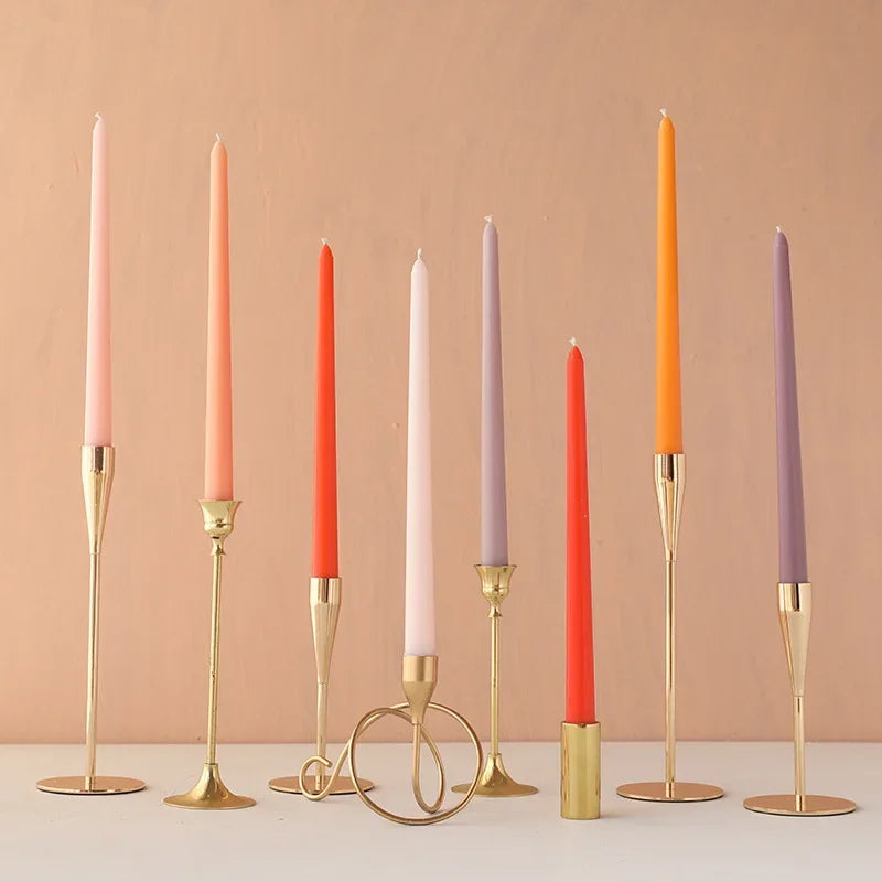 30CM Long Pole Candle Romantic Wedding Candlelight Dinner Non-smoking Morandi Banquet Gradient Pole Wax Decoration Oasis Select