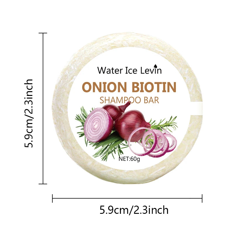 Onion & Biotin Shampoo Bar 60g – Rosemary, All Hair Types Solid Shampoo Bar Oasis Select