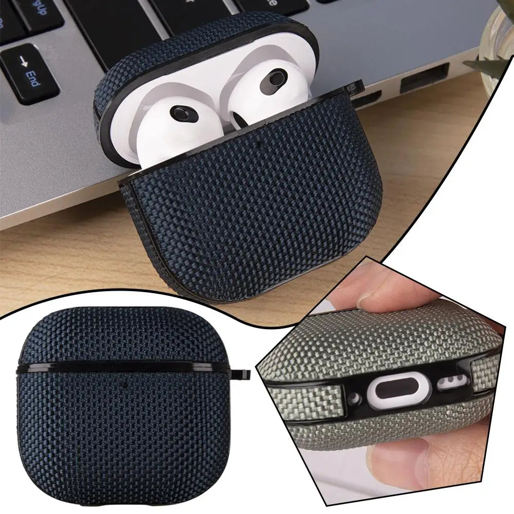 AirPods 4 Waterproof Nylon PC Case with Metal Buckle