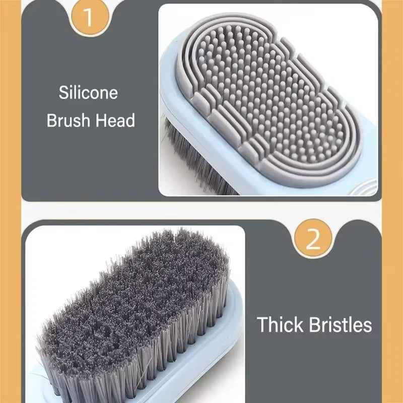 Double-sided Rubber Shoe Brush Soft Bristles Clothes Shoe Brushes Care Specialized Brush Waterproof Dirt Removal Cleaning Tool Oasis Select