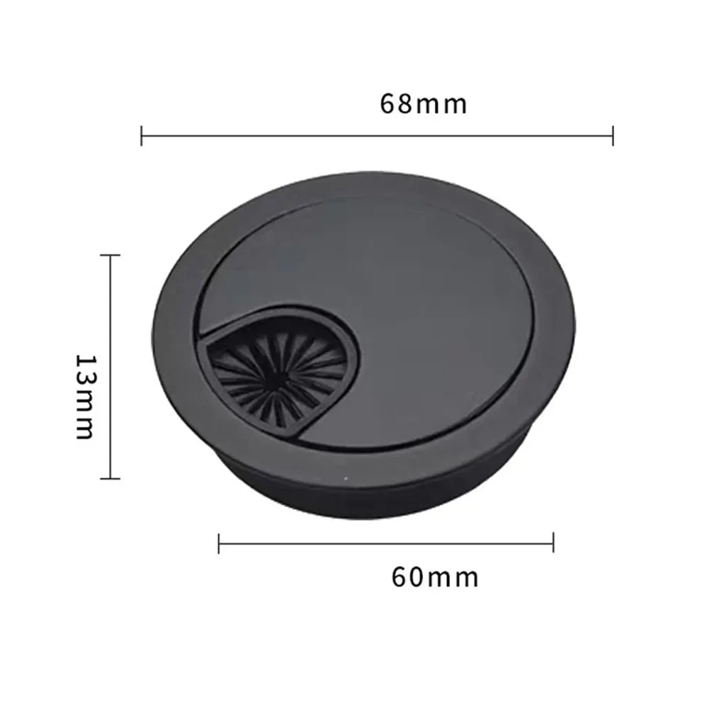 Mm Chrome Brush Cable Hole Cover Convenient Use Desktop Neat Detachable Body Detachable Design Easily Inserted Oasis Select