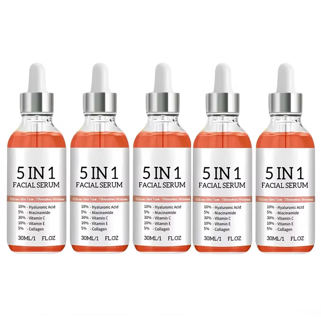 5-in-1 Vitamin C Face Serum – Niacinamide & Hyaluronic Acid