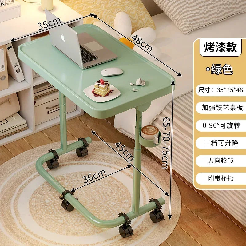 Multi-functional Movable lifting bedside table, home sofa side few, notebook computer table, folding small table, desk Oasis Select TY-Green-B
