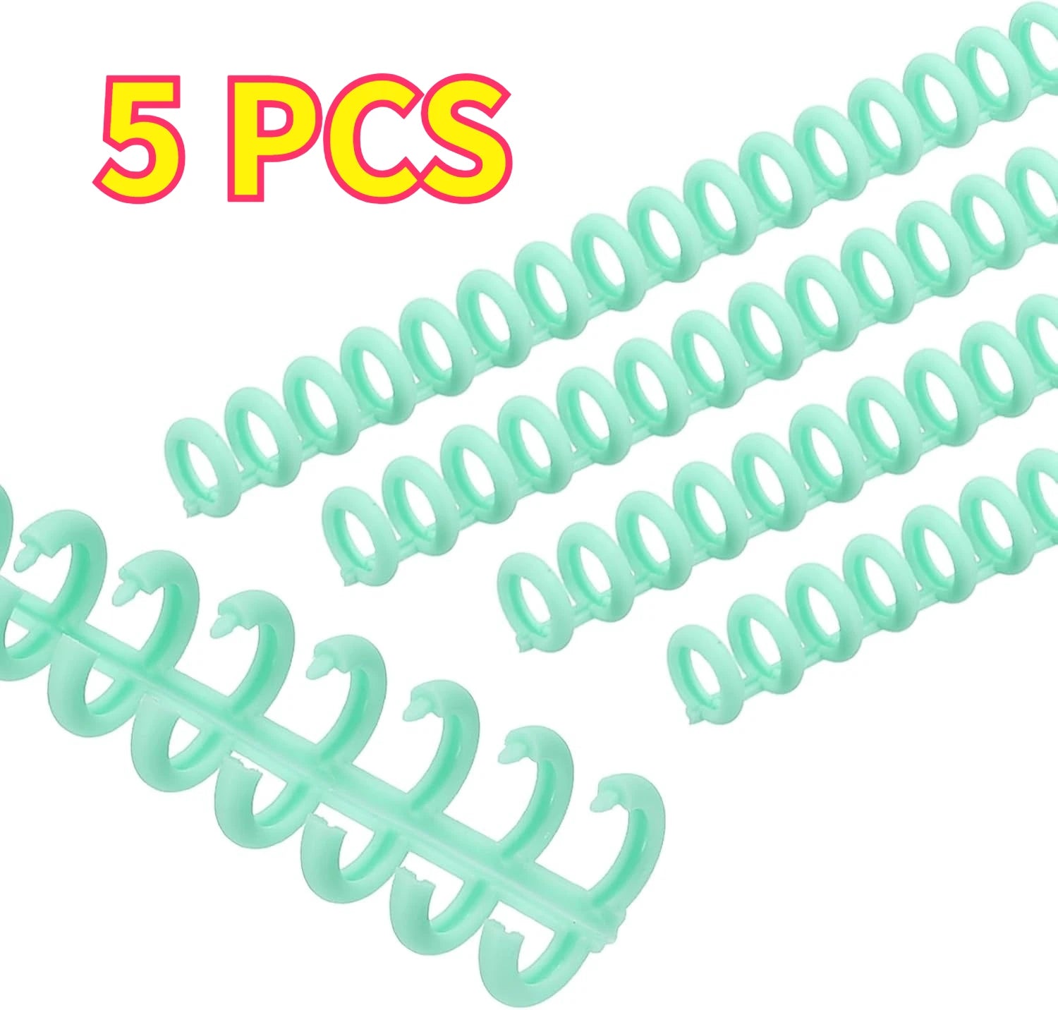 5 PCS Plastic Comb Binding Spine 30 Ring Colorful Book Binder Office School Stationery Supplies Report Document Binding Comb Oasis Select Green
