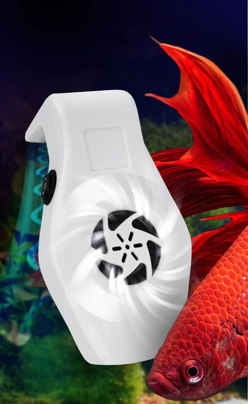 Wall Mounted Fish Tank Ventilator Cooling Fan for Household Aquariums Air Cooler Fishtanks Air Chiller Temperature Reduce System Oasis Select WHITE