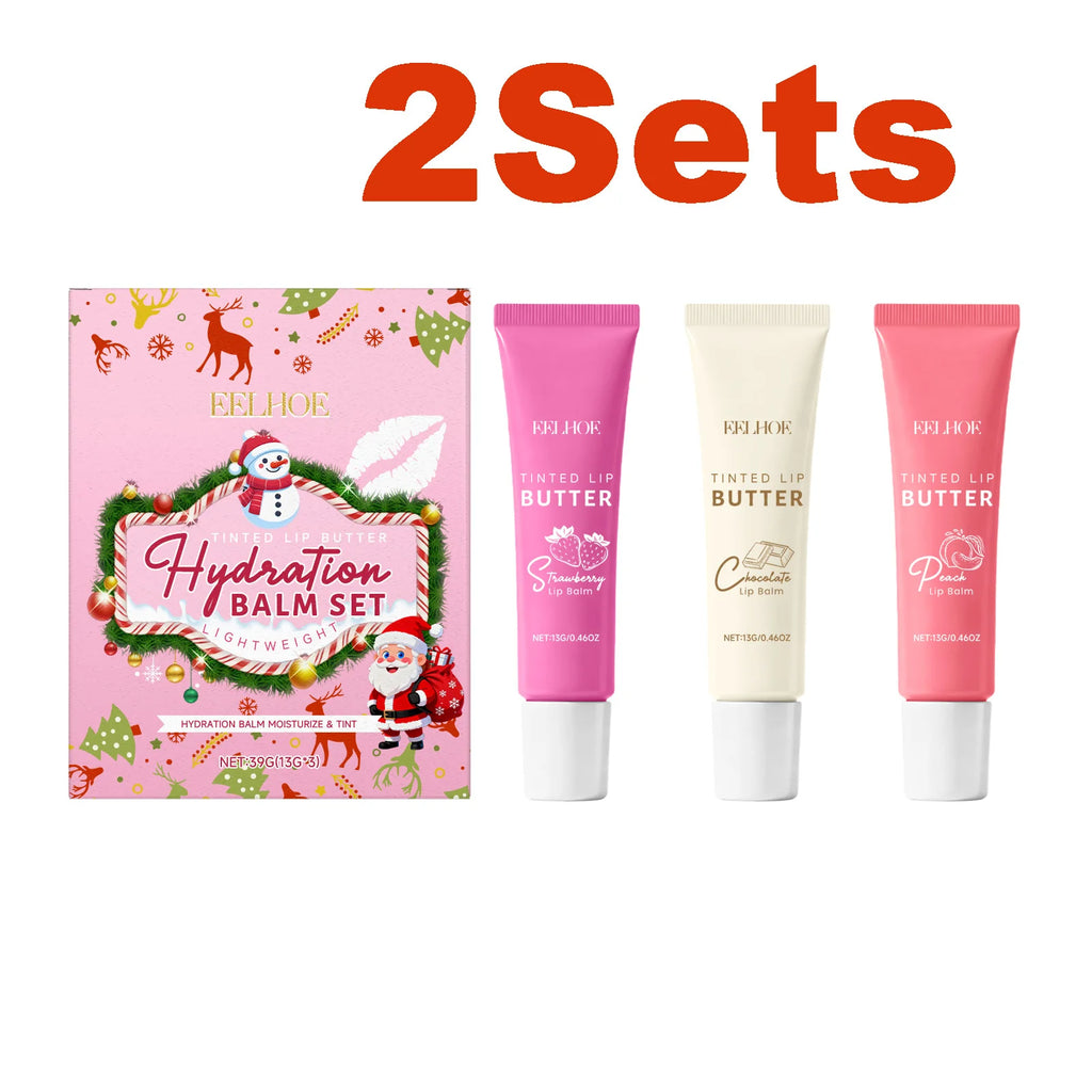 EELHOE Tinted Lip Balm Set – 3-Pack Moisturizing Gift Box Tinted Lip Balm Set Oasis Select 2 Sets
