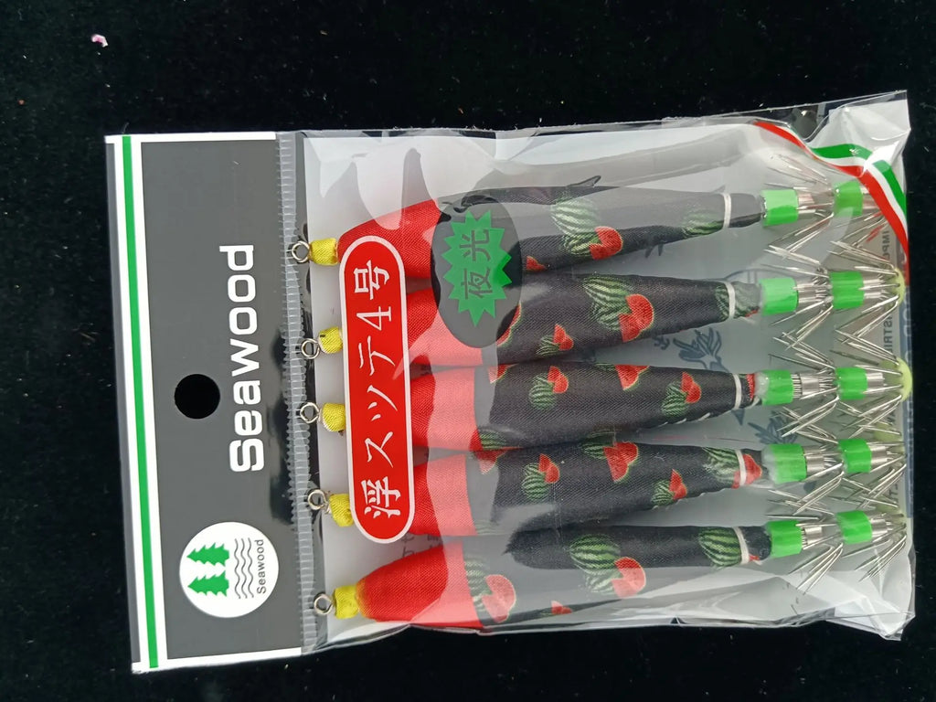 5pcs multi-color strong luminous squid needle 4.0 # octopus hook squid needle lure bait Oasis Select 3