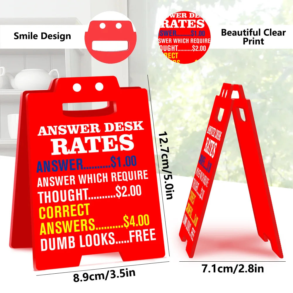 Red Acrylic Office Creative Smiley Face Spoof Decoration Colleagues Prank Gift Oasis Select BTU608 2mm