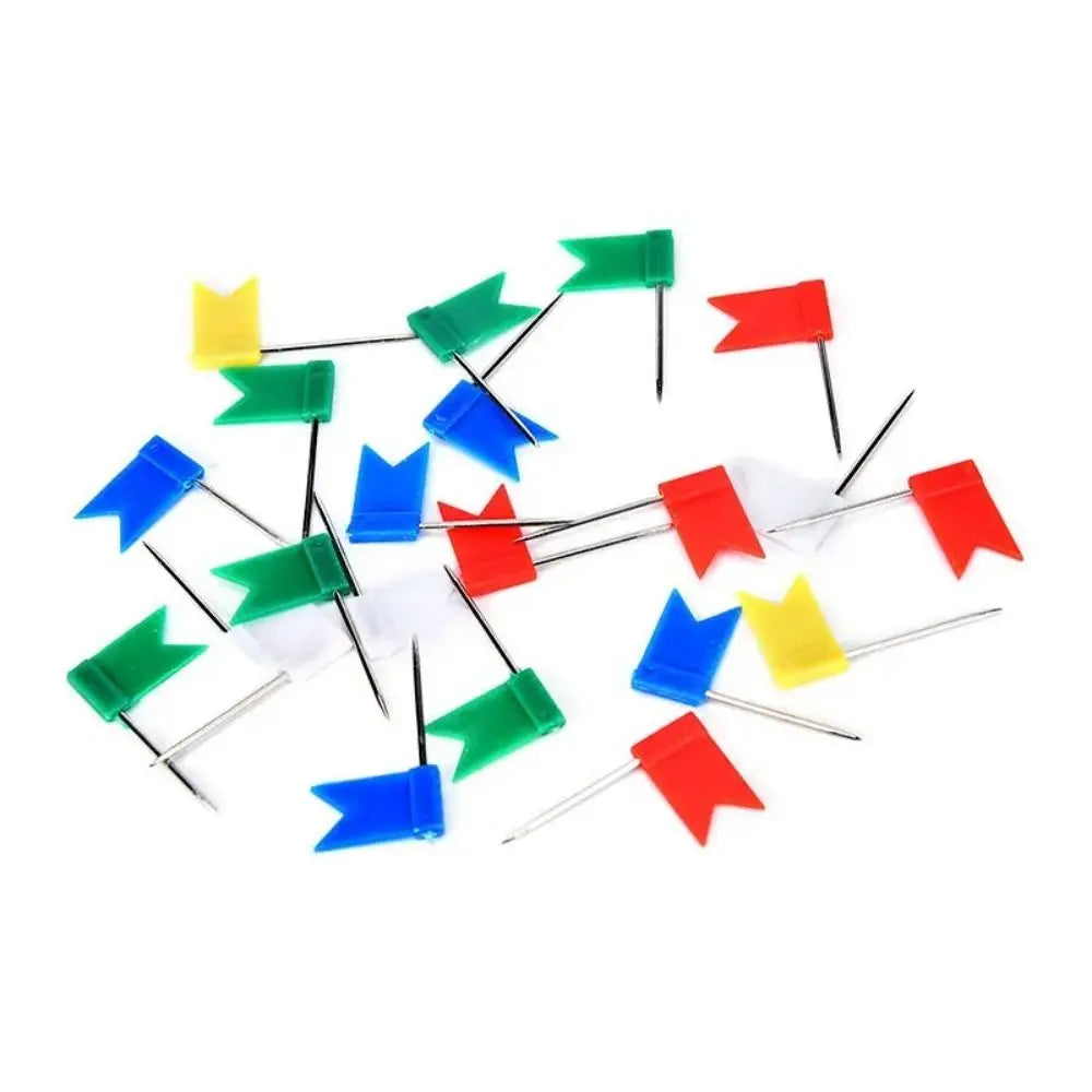 100pcs/box Bright Colors Colored Push Pins Easy Insert Reliable Material Drawing Tacks Stable Fixing 100 Pieces Box Oasis Select