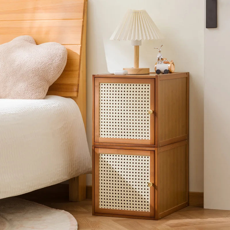 Multi-functional stackable sundries storage box finishing box crevice bedside table mini small extremely narrow bedside table Oasis Select