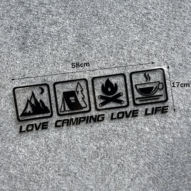 Love Camping, Love Life. Car Sticker Decoration Waterproof For Window And Bumper Stickers Of Cars, Trucks And Motorcycles Oasis Select A3