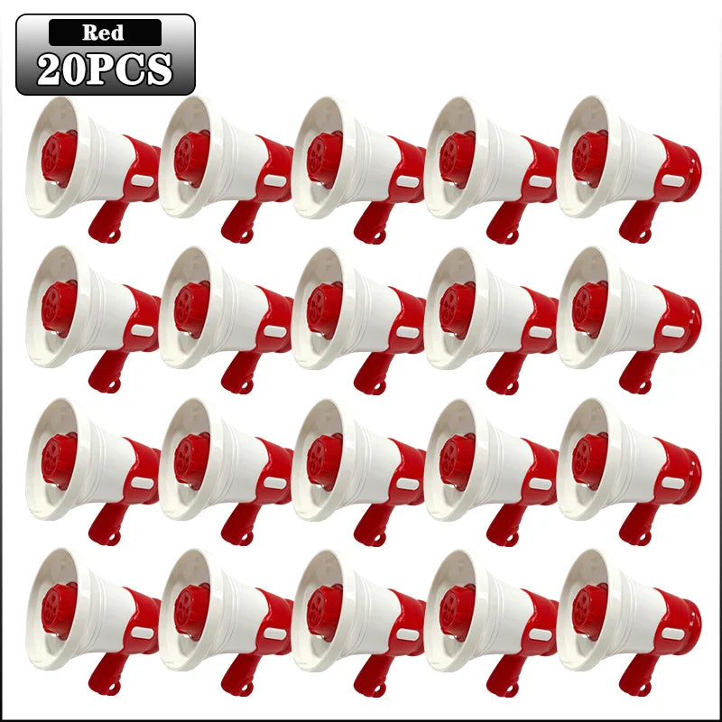 Mini Megaphone with Recording Function Portable Loudspeaker Toy Keychain Funny Novelty Gift for Parties Events Decompression Oasis Select Red-20PCS