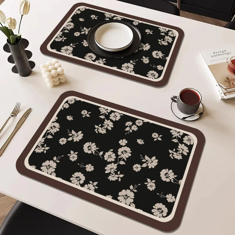 French Waterproof Leather Placemat Grease-proof Washless Placemat Dishes Scalder-proof Thermal Insulation Mat Western Placemat Oasis Select H2 30 x 50cm