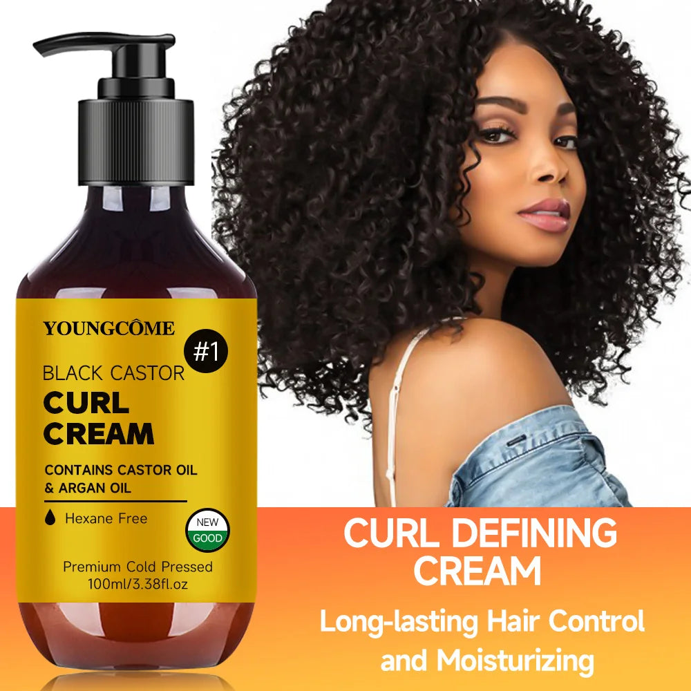 Anti-Frizz Curl Defining Cream – Biotin & Argan Oil | YOUNGCOME