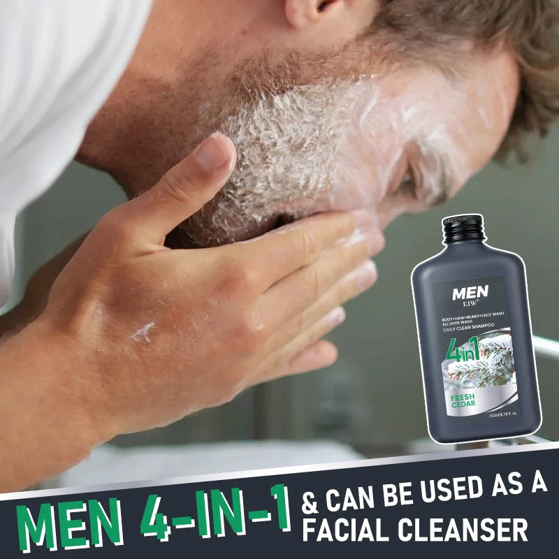 Men's 4-in-1 Body, Hair, Beard & Face Wash – Hydrating Men's All-in-One Wash Oasis Select