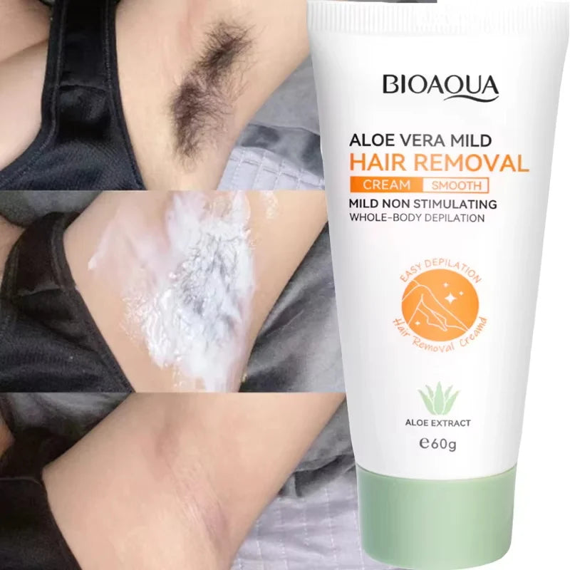 Aloe Vera Hair Removal Cream Gentle Painless Depilation For Armpit Leg Arms Body Mild Non Irritating Hair Remover Men Women 60g Oasis Select