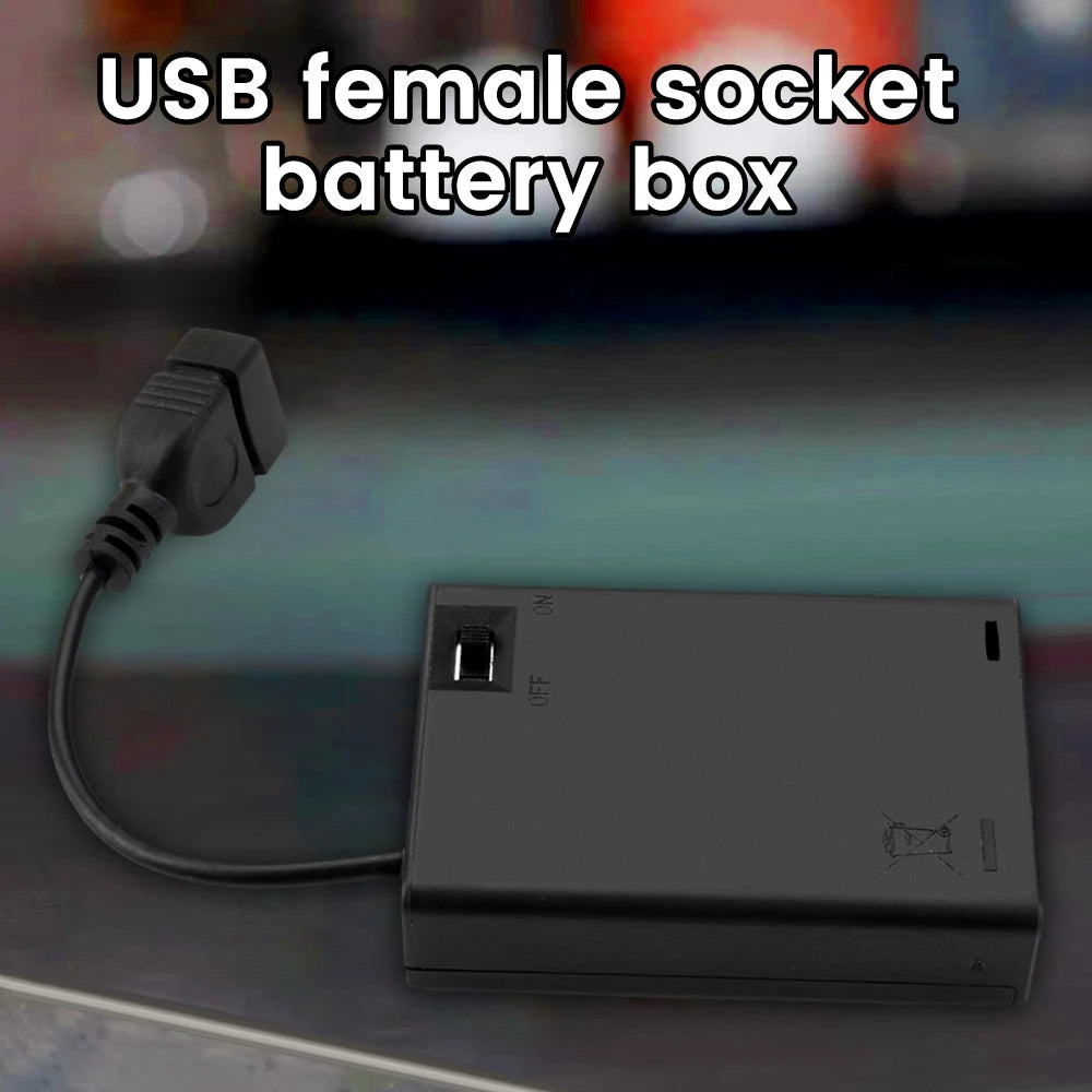 2/3/4/6/8 Slot AA Battery Case 3V/4.5V/6V/9V/12V AA Battery Holder AA Box AA Battery Storage Case With USB Oasis Select