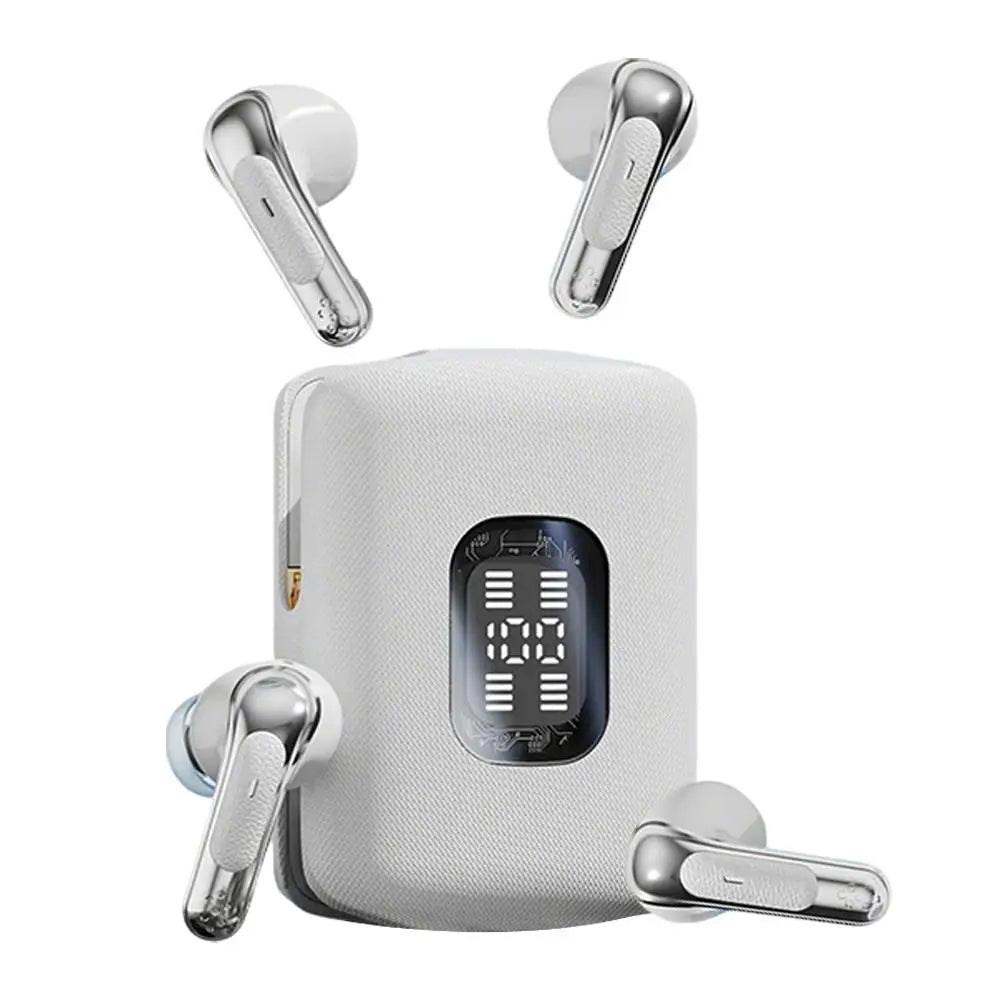 GRWIBEOU 2-Pair Bluetooth Earbuds | Dual Case, ANC & Display