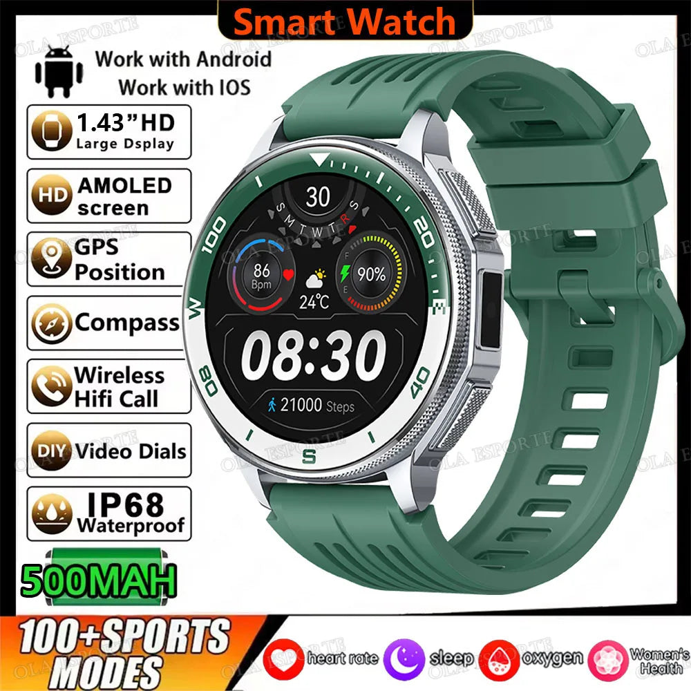 Ola Esporte GPS Smartwatch 5ATM AMOLED ChatGPT | HW12