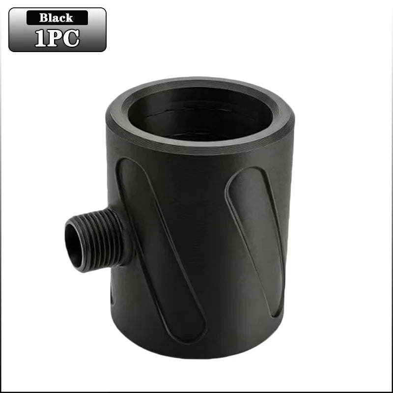 1PC 3D Printed Handheld Shower Head for Men High Pressure Spiral Nozzle Circular Massage Flushing Shower Head Accessories Oasis Select Black-1PC