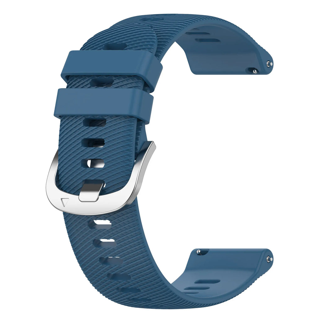 18mm Silicone Band for Garmin Forerunner 255S 265S | Quick Release Silicone Watch Band Oasis Select Blue