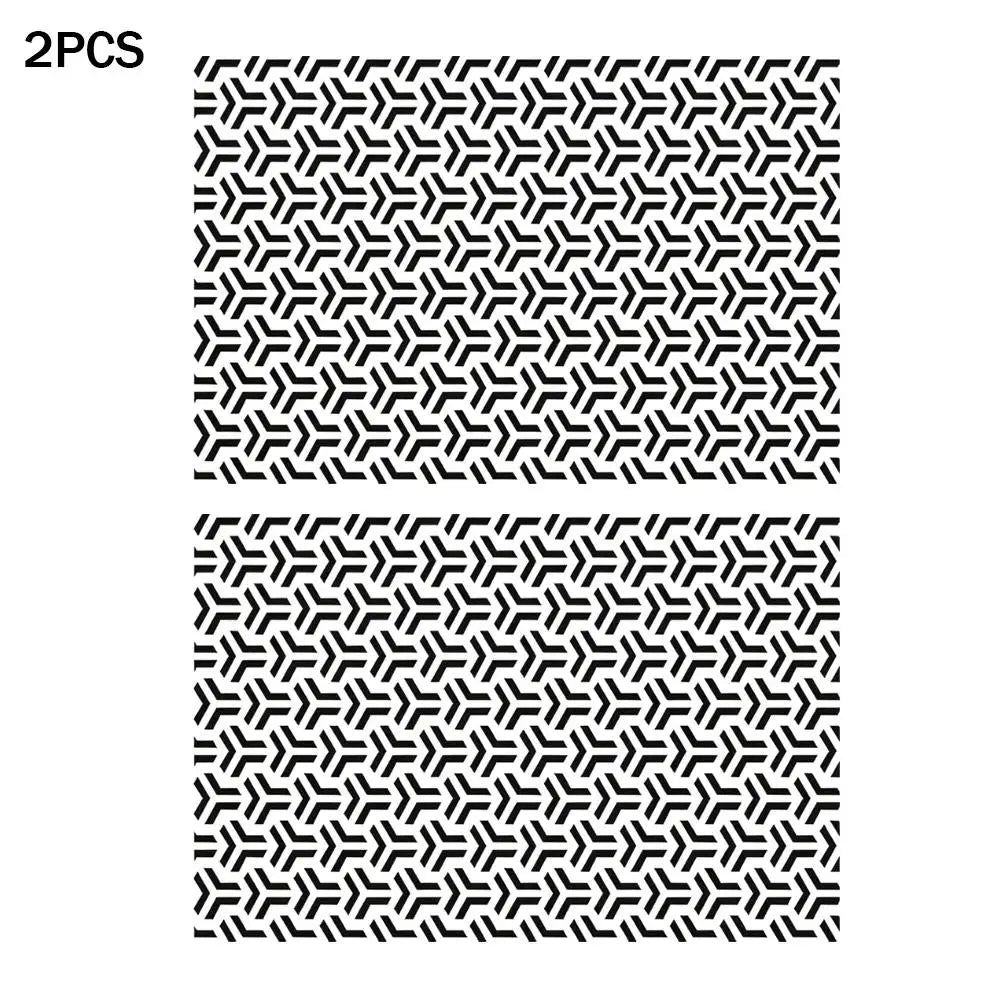 Car Side Window Matte Black Sticker 75x50cm Honeycomb Hexagon Self-Adhesive Sun Shade Sticker Universal All Vehicle Accessories Oasis Select 02 X 2