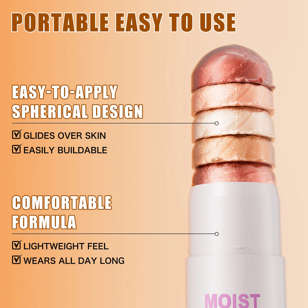 HelloKiss Highlighter Stick – Glassy Pink Ballet Face & Body