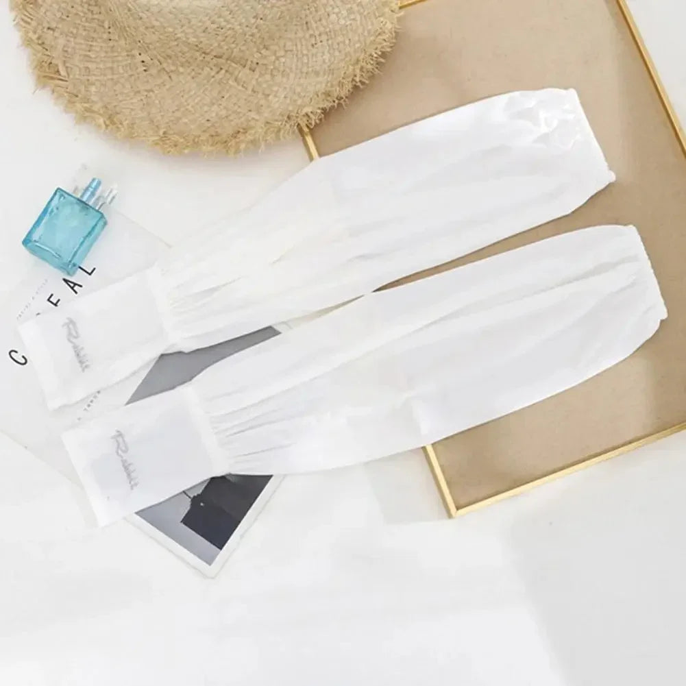 Summer Loose Sunscreen Driving Ice Silk Sleeve Female Long Length UV Protection Arm Arm Glove Sleeves Super Soft Breathable Oasis Select