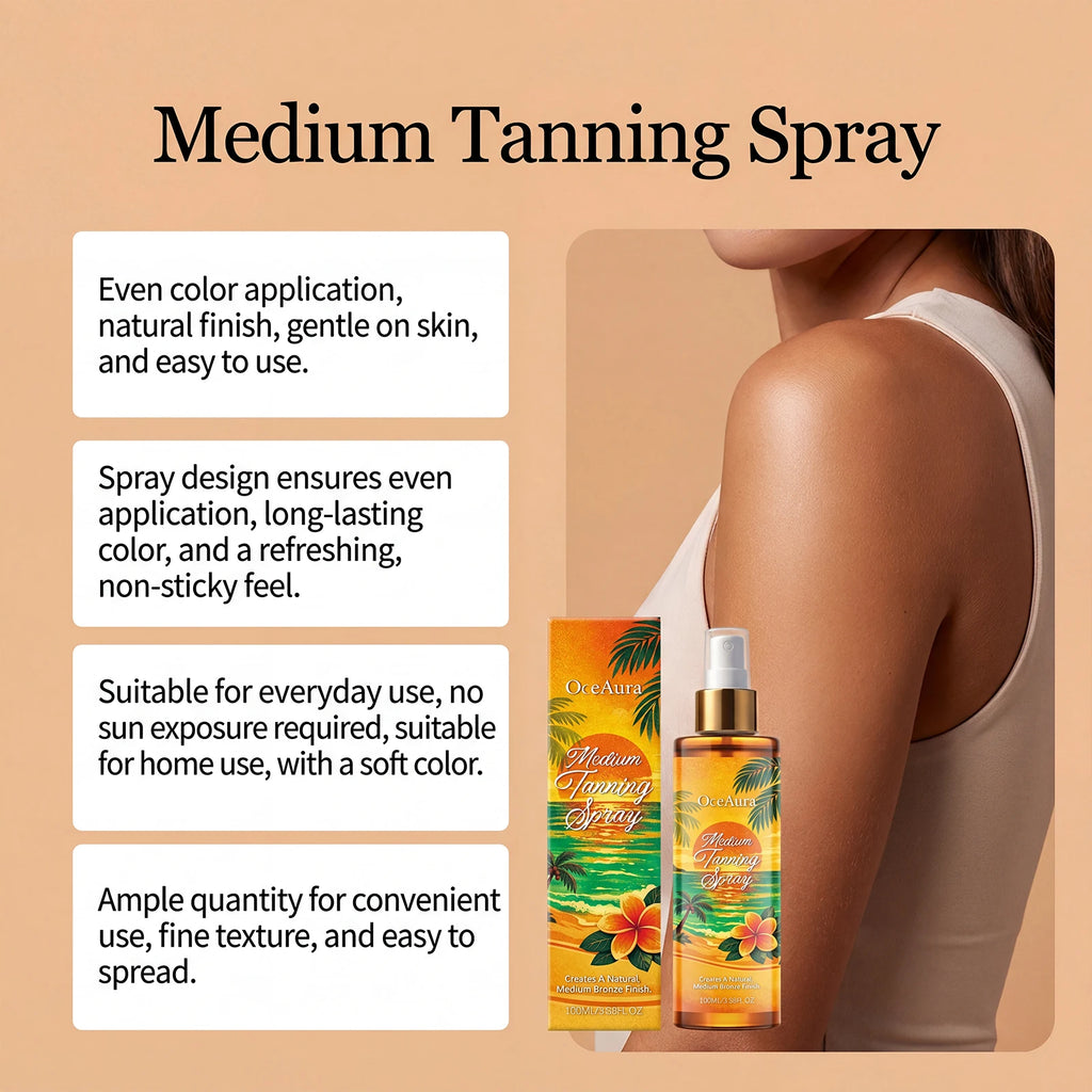 Self Tanning Spray Self Tanner Sunless Tanning Mist for Body Face Natural Looking Gradual Tan Sunless Tanner Spray for Men Women Oasis Select