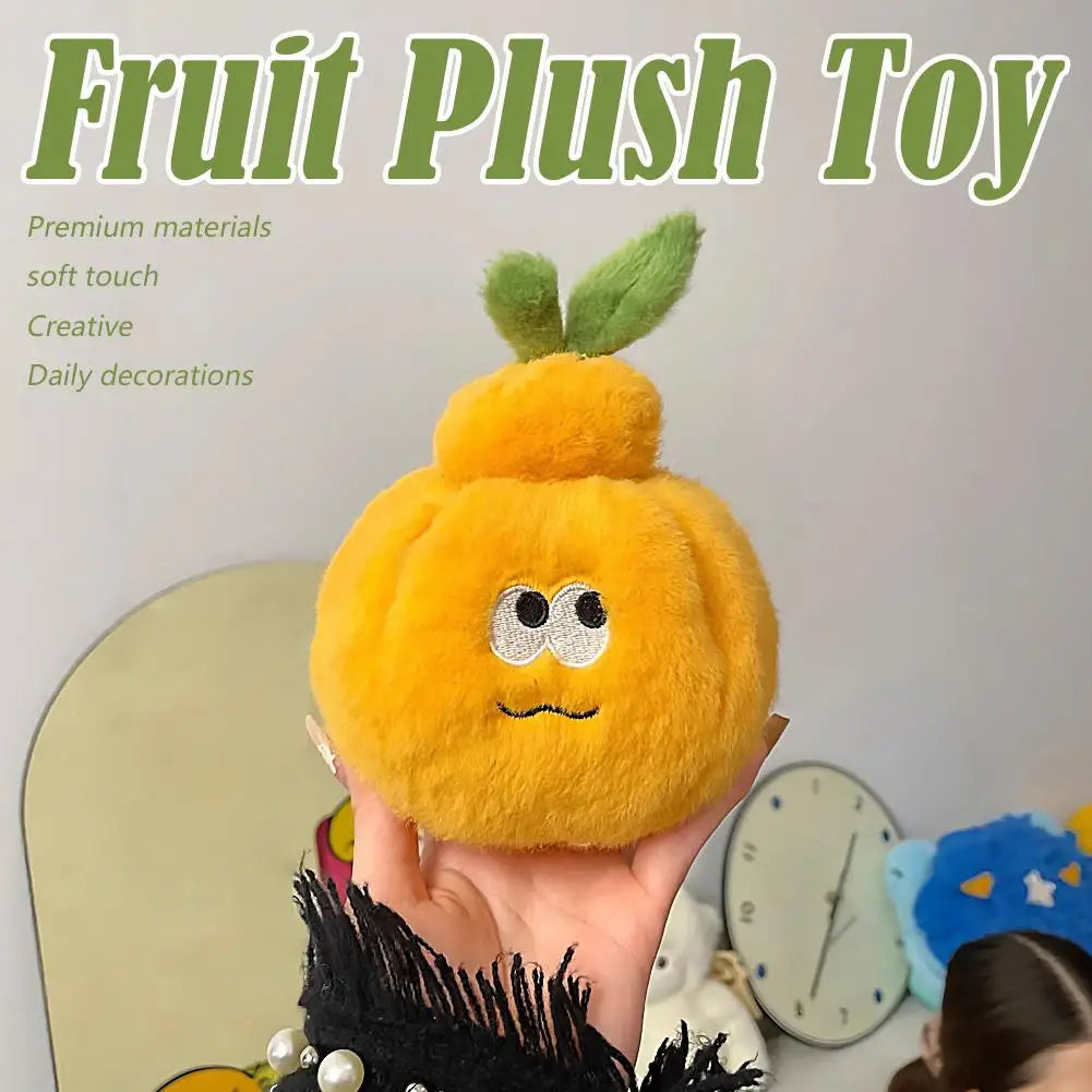 Peeled Orange Plush Keychain – Cute Stuffed Fruit Toy Gift Plush Keychain Toy Oasis Select