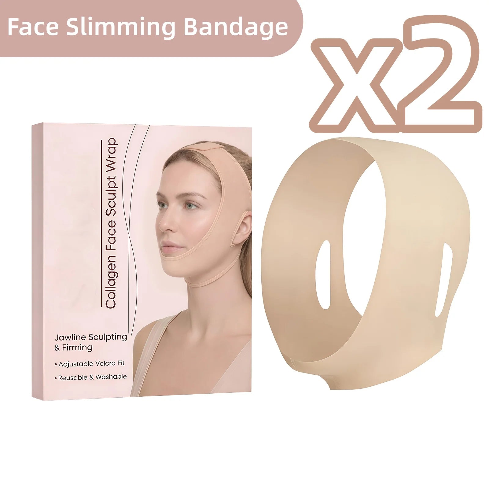 V-Shape Face Slimming Strap | Adjustable Jawline Sculptor